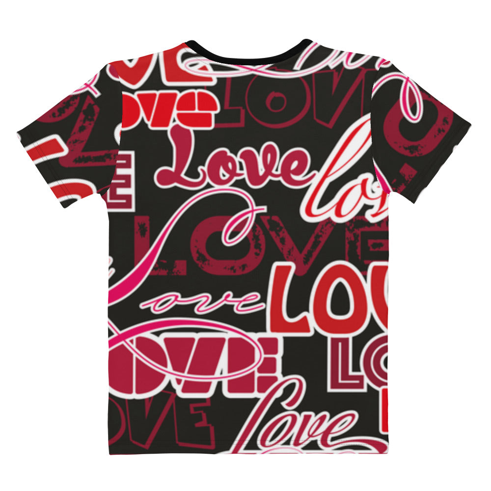 Nothing But Love T-shirt ( Small Rose ) Black