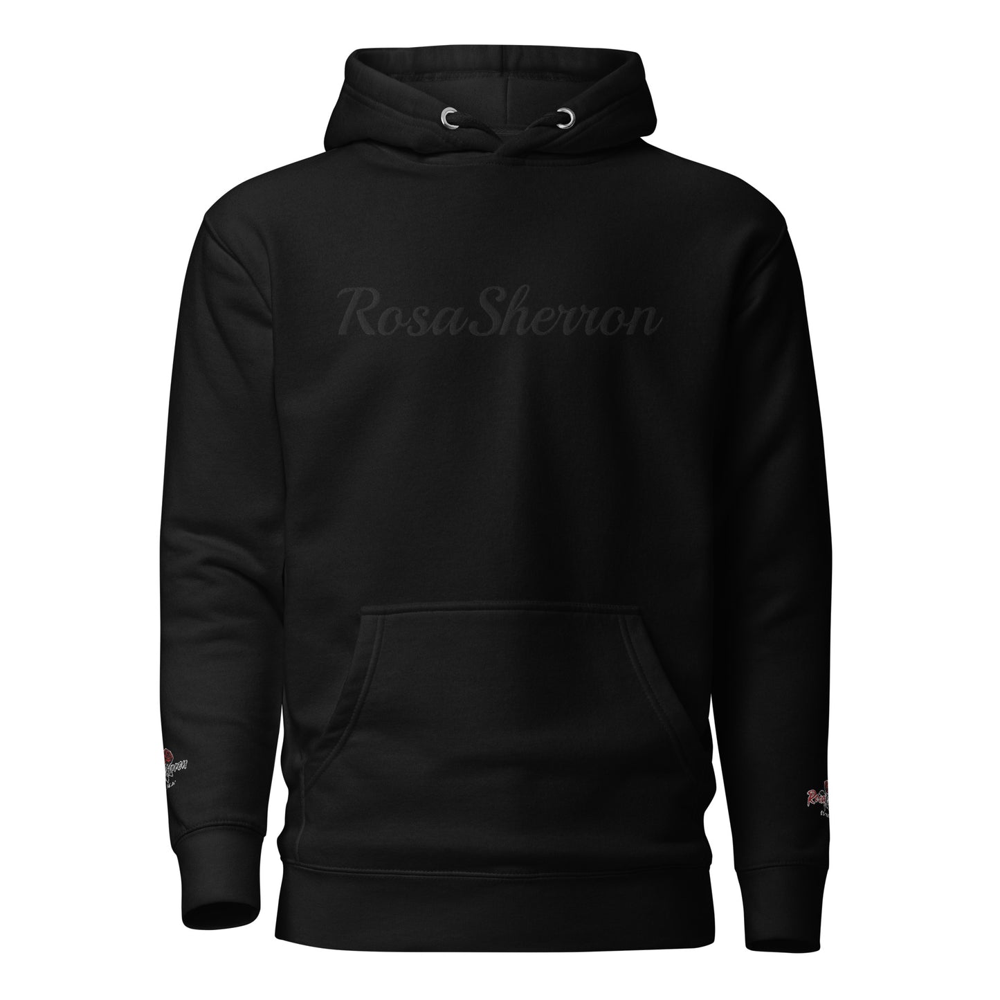 Black Embroidered RosaSherron Hoodie