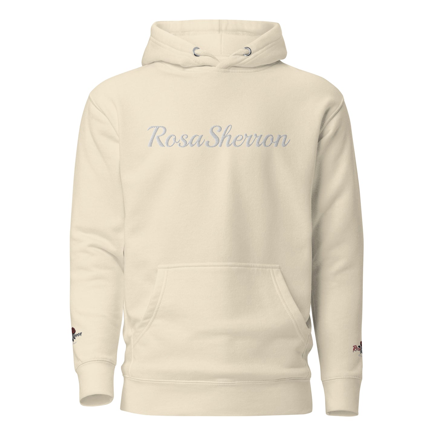 White Embroidered RosaSherron Hoodie