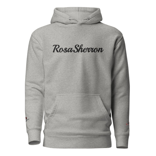 Black Embroidered RosaSherron Hoodie