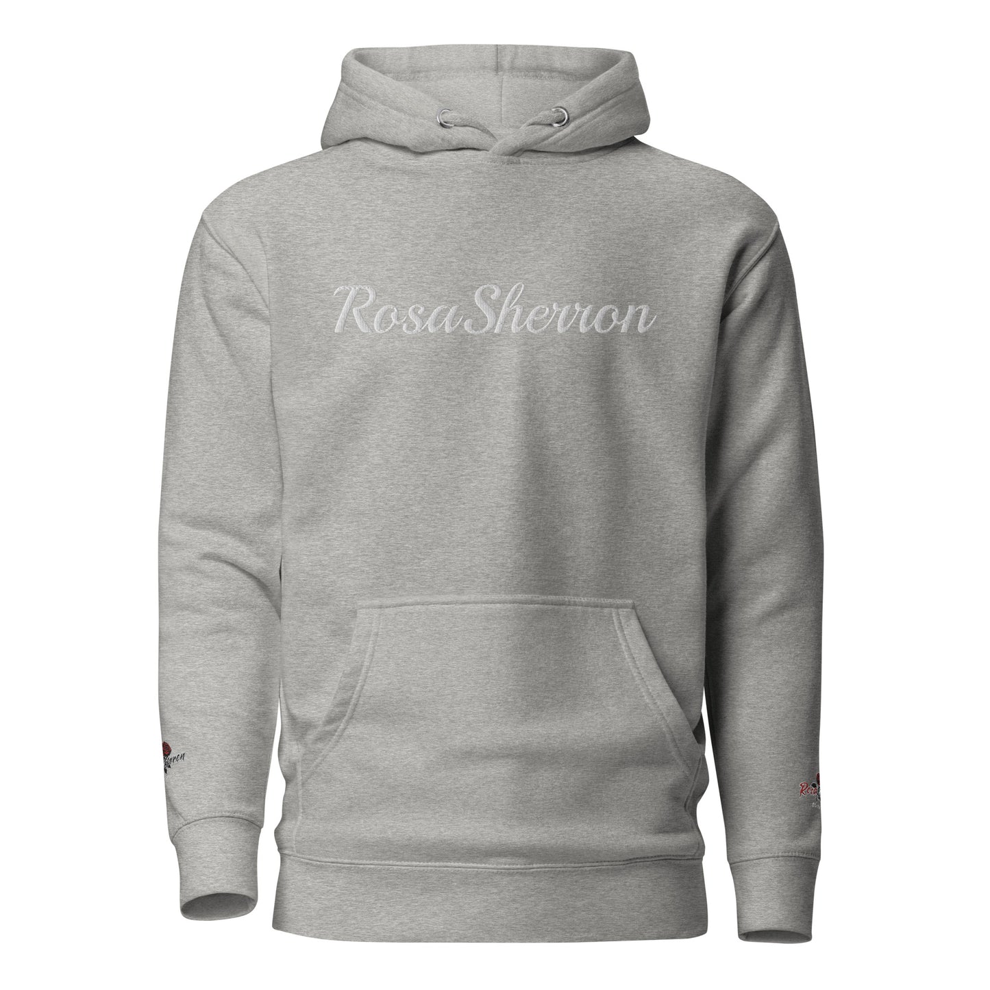 White Embroidered RosaSherron Hoodie