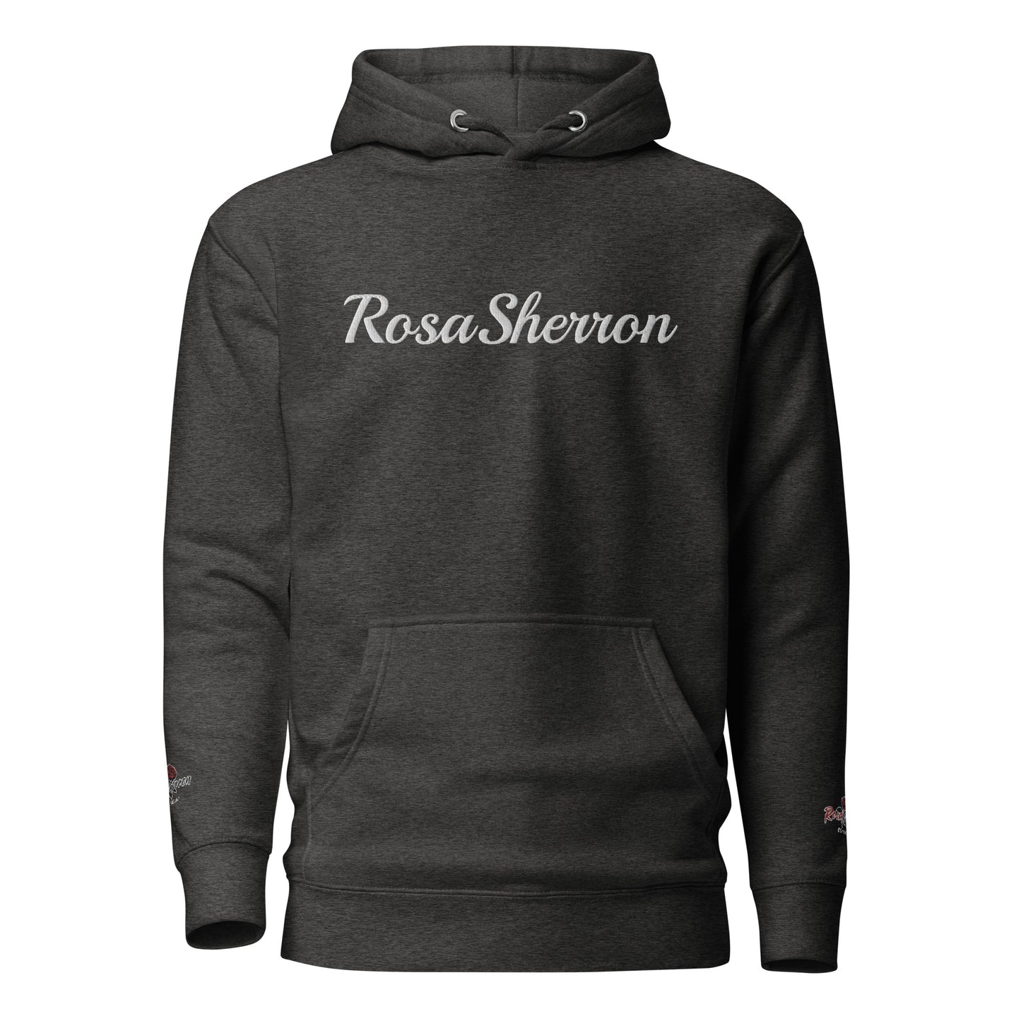 White Embroidered RosaSherron Hoodie