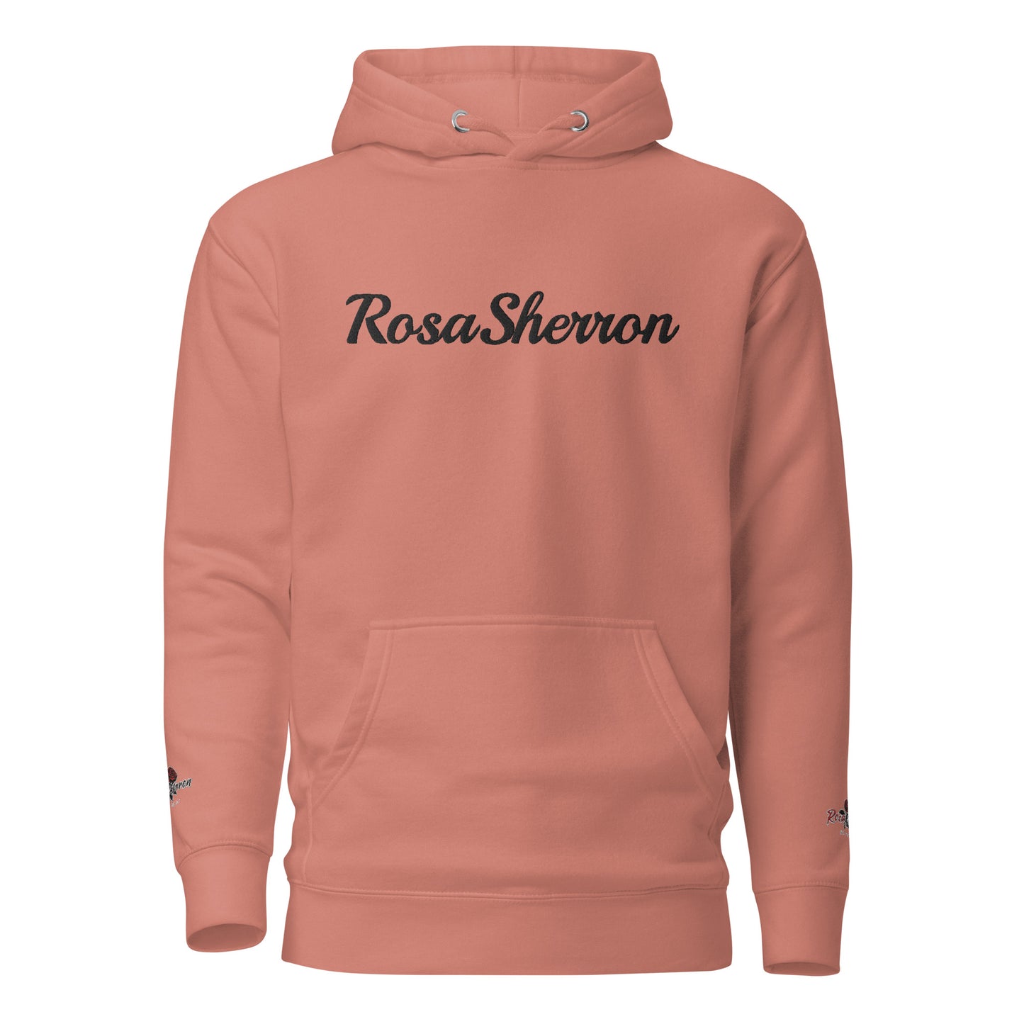 Black Embroidered RosaSherron Hoodie