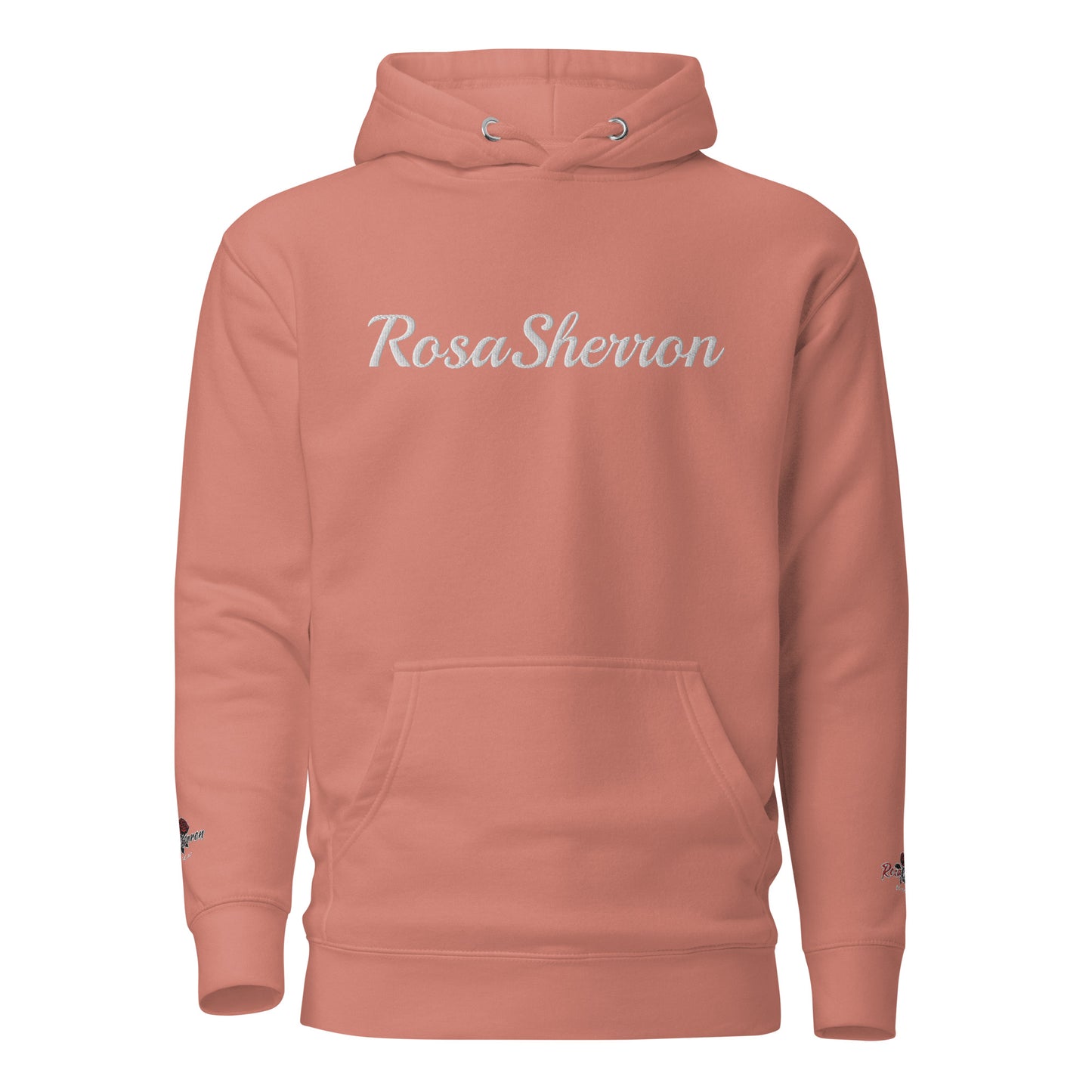 White Embroidered RosaSherron Hoodie