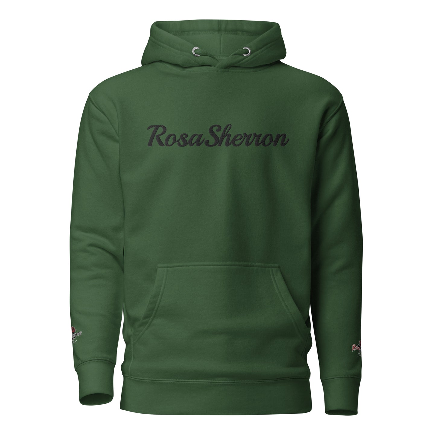 Black Embroidered RosaSherron Hoodie