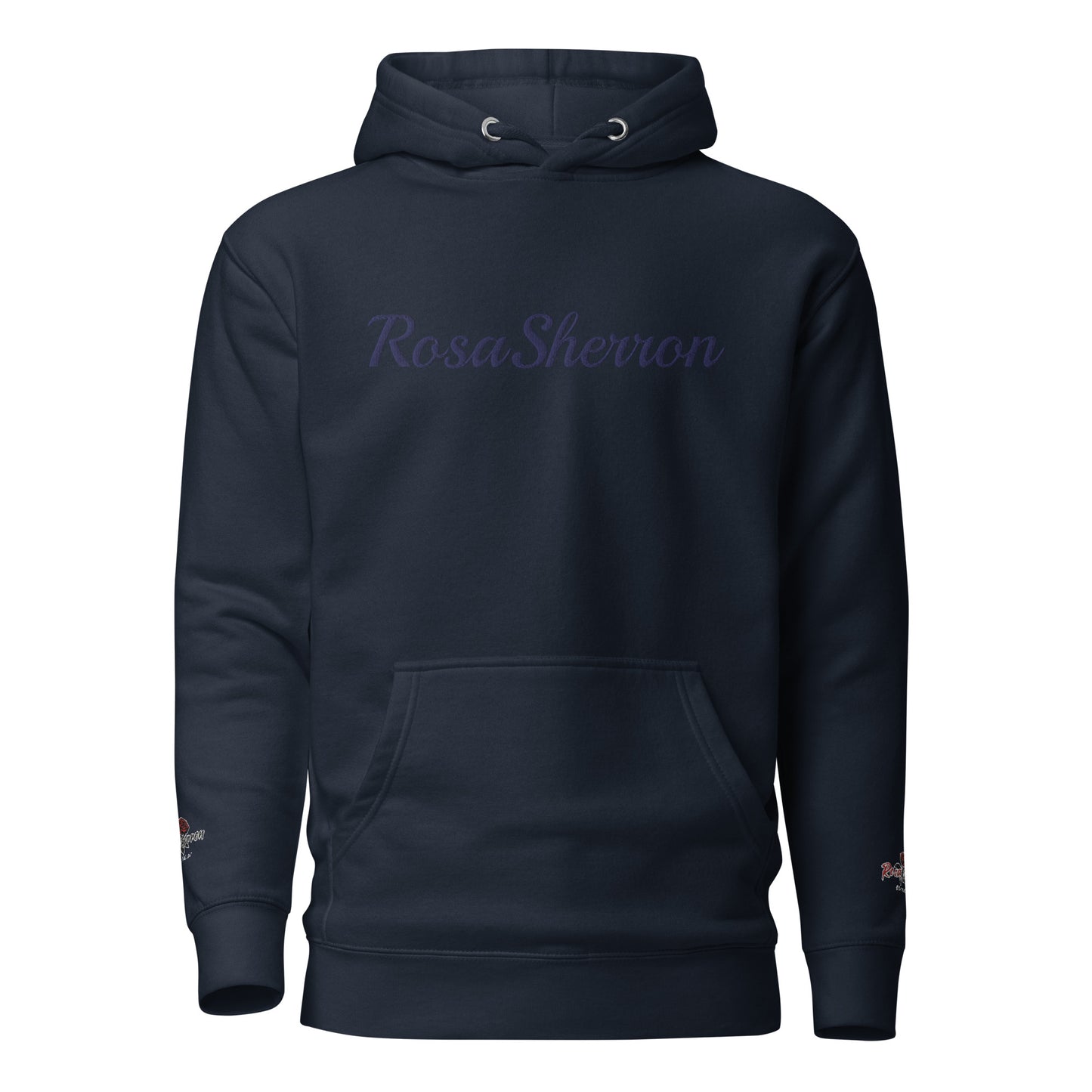 Navy Embroidered RosaSherron Hoodie