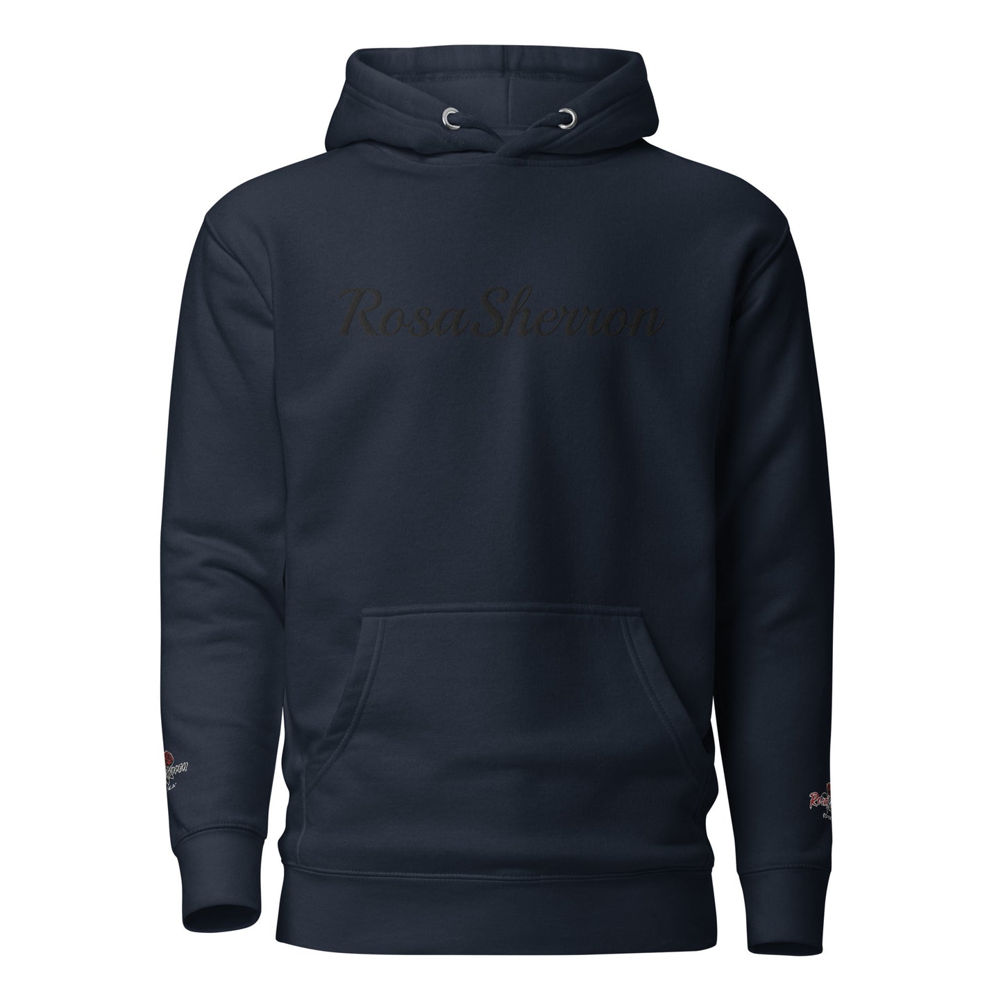 Black Embroidered RosaSherron Hoodie