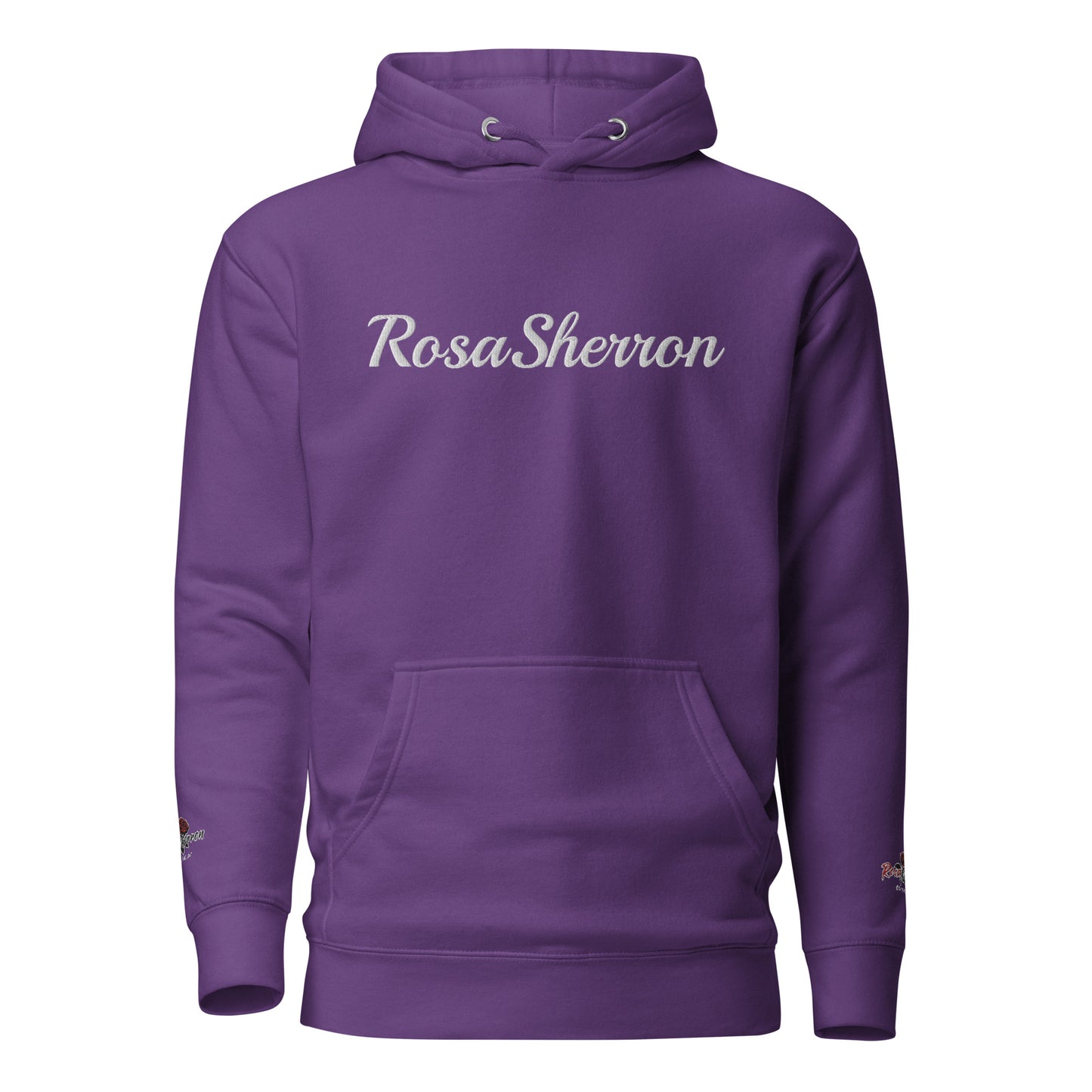 White Embroidered RosaSherron Hoodie