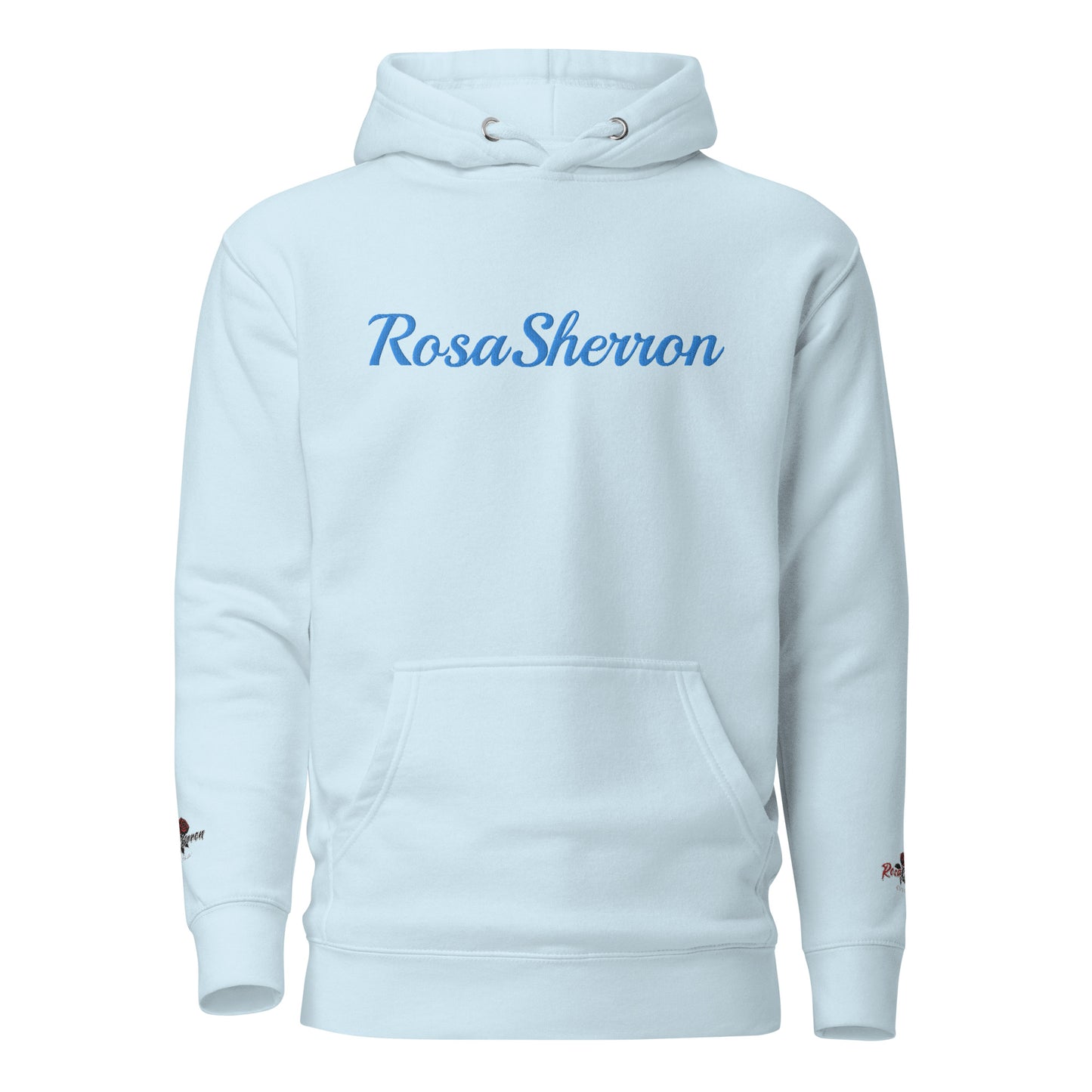 Aqua Embroidered RosaSherron Hoodie