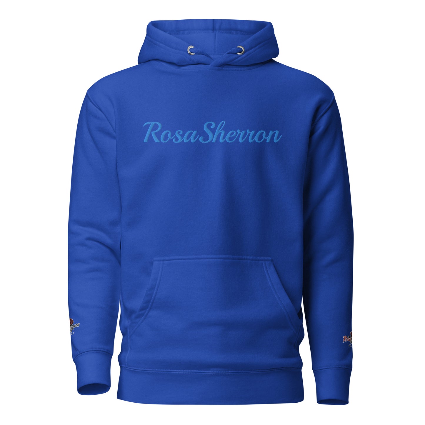 Aqua Embroidered RosaSherron Hoodie